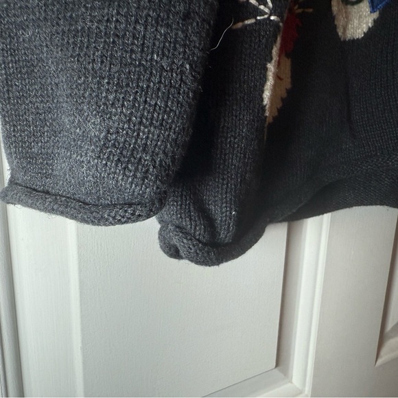 Crazy Horse Christmas Full Zip Sweater Pearl Snow Embroidered Snowmen Medium - Picture 7 of 11